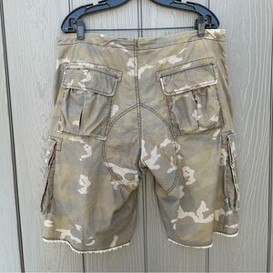 Y2K GAP Cargo Baggy Paratrooper Shorts Loose Fit Men Large Camo Military Gusset